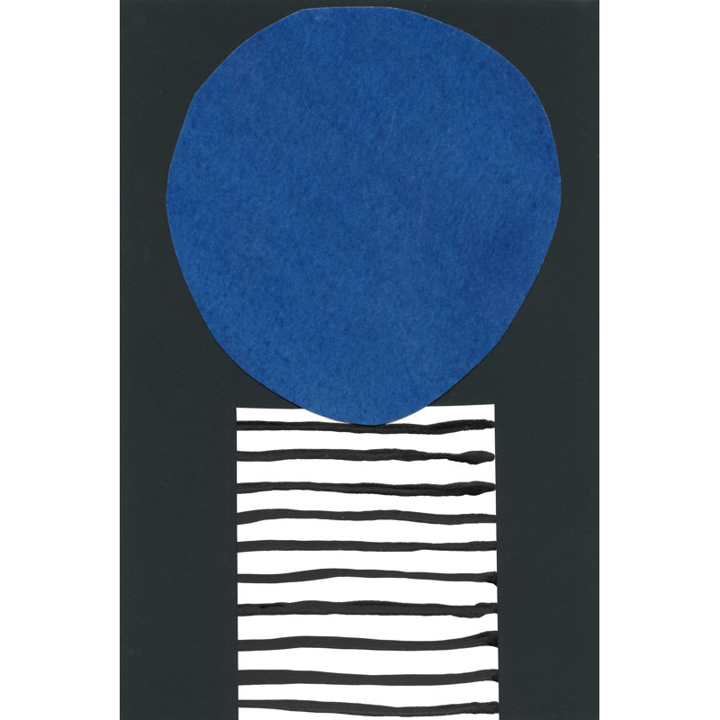 'Memphis in Blue V' by Renée W. Stramel - Painting Print, 122cm H x 81cm W, Black Floater Framed