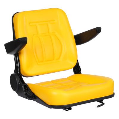 PU Yellow Tractor Seat With Armrest