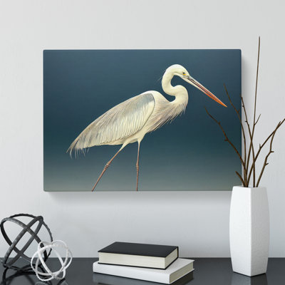 Astounding Heron Bird - Wrapped Canvas