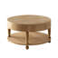 Table basse avec rangement double pour le salon, table basse ronde moderne de 31,5 po avec rangement et compartiment caché, pieds de nivellement réglables, assemblage facile-134060890