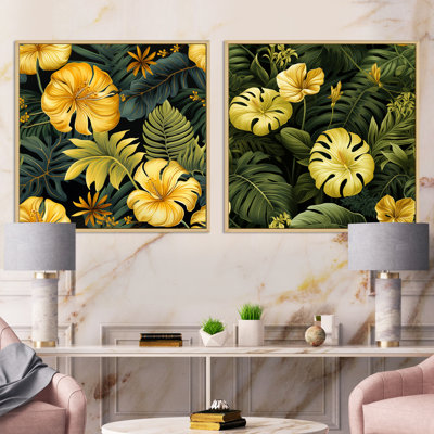 Corteney - Floral Square Collage Set Of 2