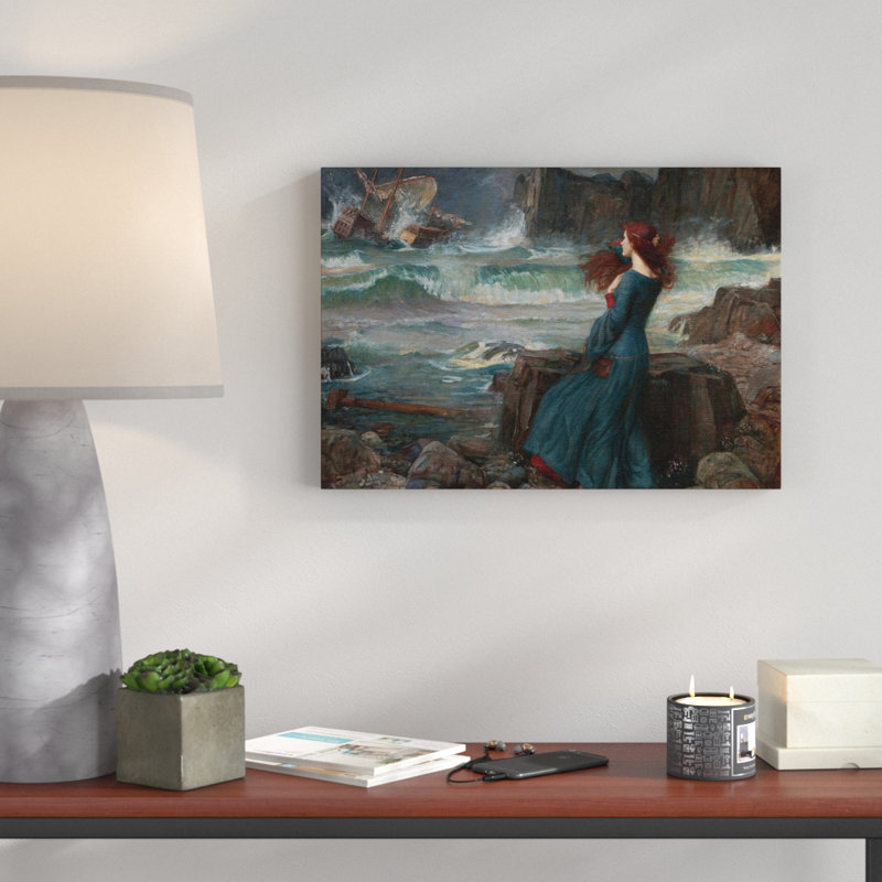 John William Waterhouse - Wrapped Canvas Painting, 50cm H x 76cm W