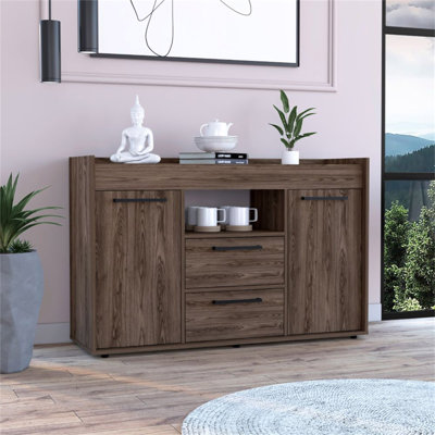Chapella 2-Drawer Sideboard Dark Walnut