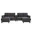 126 po Canapé modulaire multifonctionnel de 126 po avec haut-parleurs Bluetooth et éclairage à DEL RVB-122062008