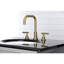 Kingston Brass Manhattan Widespread Bathroom Faucet With Drain Assembly-45639306