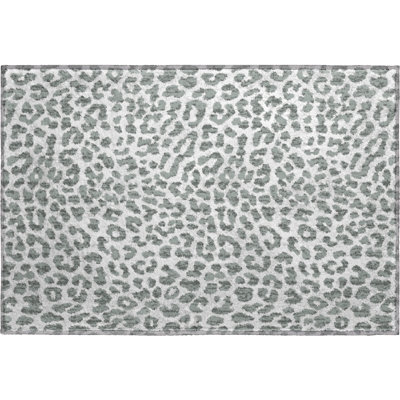 Premium Machine Washable Kishonna AMF43 Gray Rug