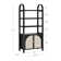 Boho 3-Shelf Bookshelf Cabinet With Rattan Doors