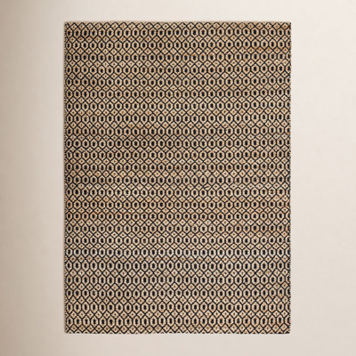 Archbold Black Tan Flatweave Geometric Cotton Rug