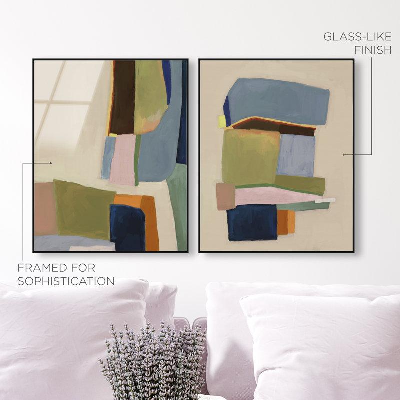 Colro View Set Set by Oliver Gal, 46" H x 37" W, Black Floater Frame