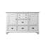 Commode blanche (1 pièce) en bois massif, design décoratif, style contemporain