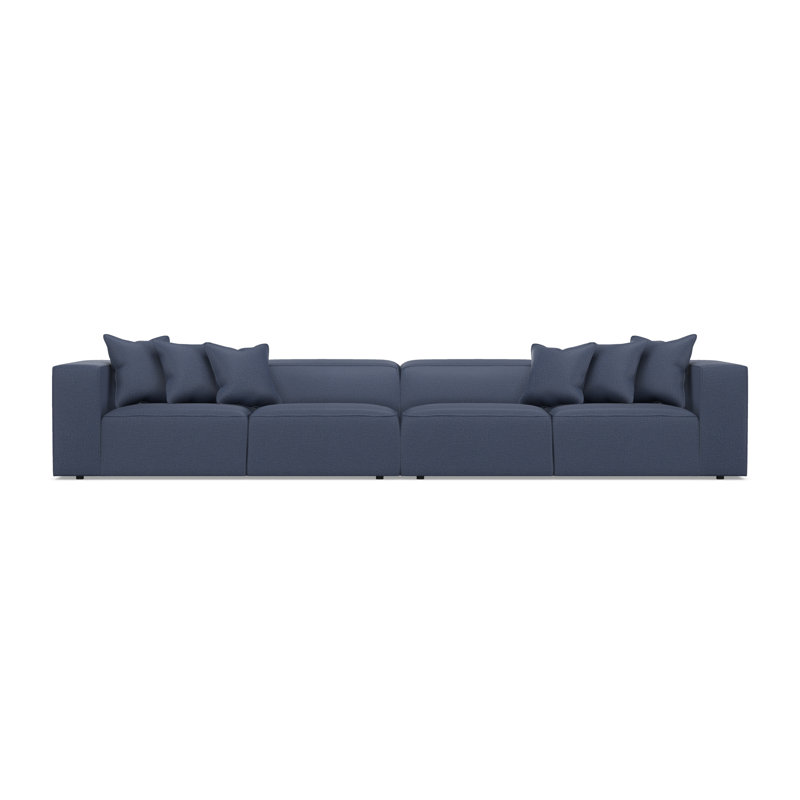 Bernhardt Bliss 2-Piece Fabric Sectional, Blue Polyester
