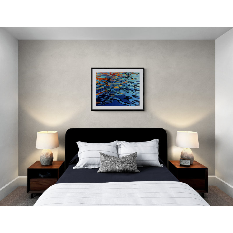 Ripples And Reflections#2 Falmouth Print by Alan Weston, 25.2" H x 31.2" W x 0.88" D, Black Single Picture Framed Paper