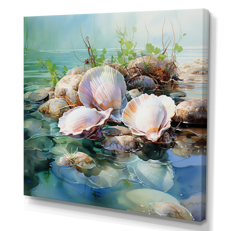 «Animal Clam Marine Harmony» sur toile, Toile tendue, 16" H x 16" W
