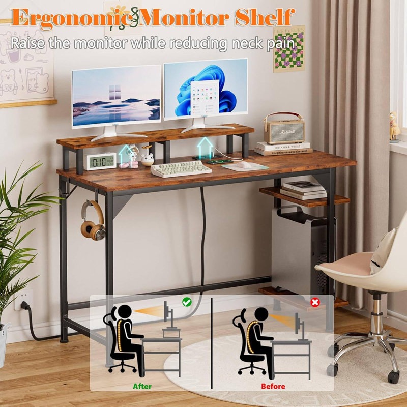 Sular Metal Base Computer Desk