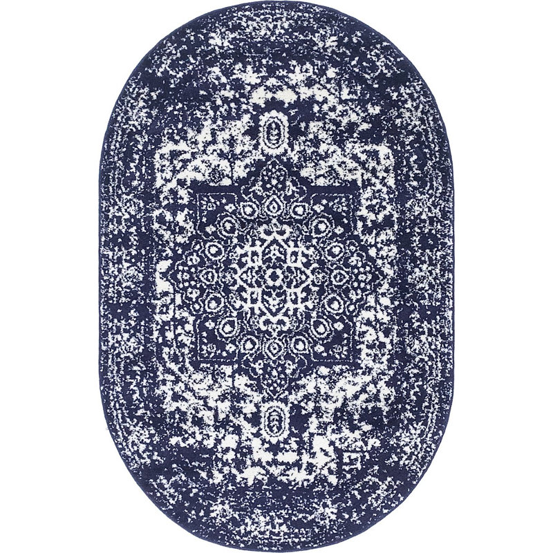 Endesha Oriental Indoor Rug, Oval 7'10" x 10'