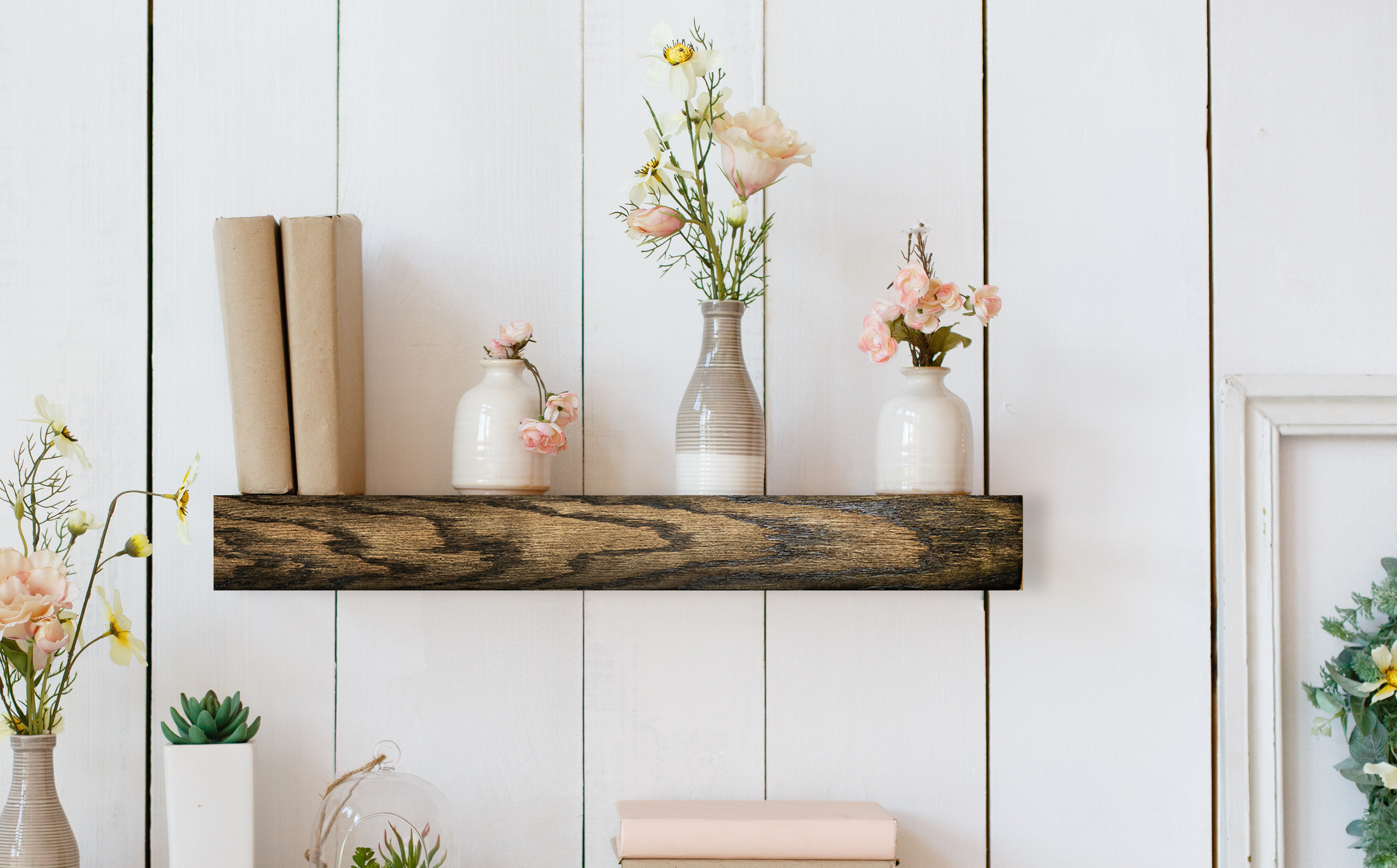 The Twillery Co. Rayne Floating Shelves Ebony Wayfair Canada