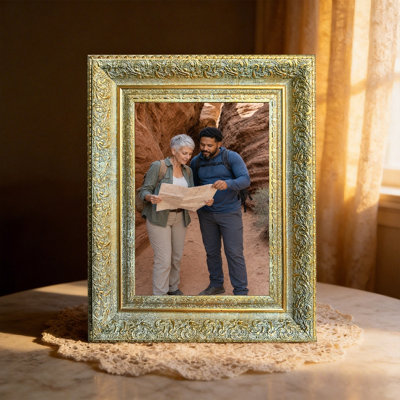 5" x 7" Antique Gold 3 PCS Home Decor Picture Frame for Office Decor