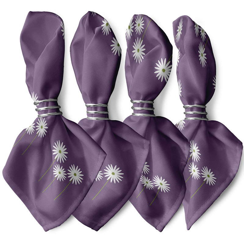 Serviette Daisy May, L 18 po x L 18 po, Mauve