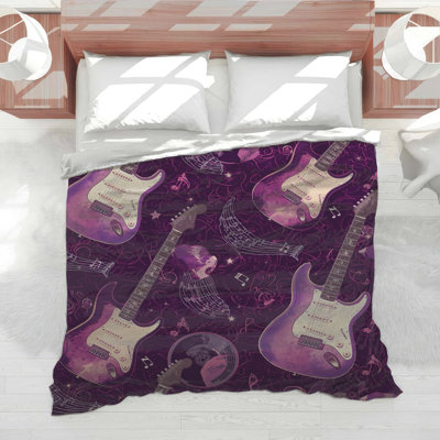 Purple Electric Guitars Comforter