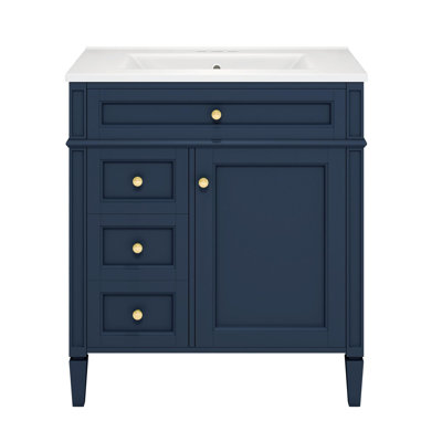 Meuble-lavabo de 30 po avec lavabo en céramique et armoire à pharmacie