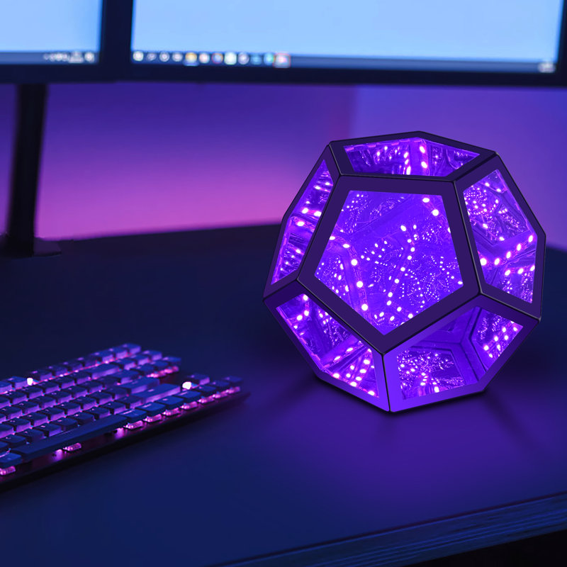Infinity Dodecahedron Magic 6.3" LED Table Lamp