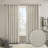 Anaheim Natural Woven Plaid Room Darkening Thermal Fleece Lined Single 50x84" Curtain Panel-1913132085-1913132040