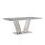 Table de salle à manger moderne à dessus en marbre avec base en acier inoxydable chromé, idéale pour un décor élégant et polyvalent-1097924013-1097924010