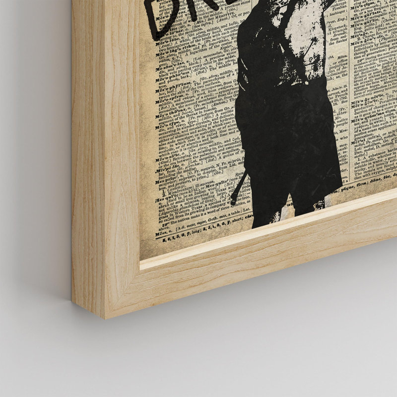 «Th pensant le peintre Banksy» sur papier, Naturel, H 10 po x l 8 po