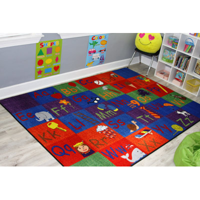 KidCarpet.com All in A Row Seating Grid Classroom Rug, 4'x6' Rectangle - Class 1 Fire Rated, Oeko-Tex certified commercial-grade nylon seating grid rug - defined squares for classroom management