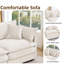 Canapé rembourré Cloud, canapé modulaire en U avec repose-pieds-1675090580