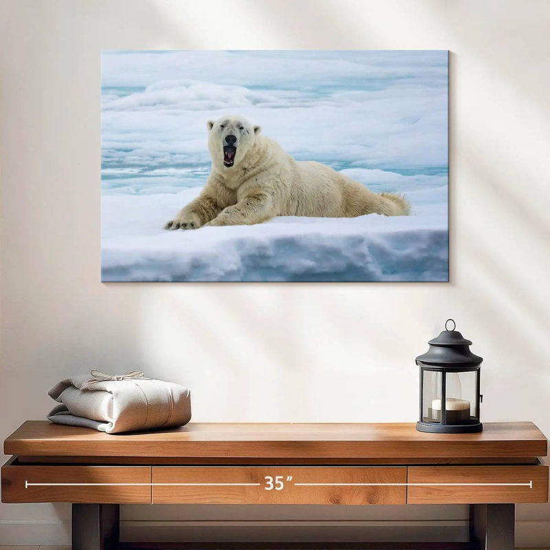 L'ours polaire se réveille, H 16 po x l 24 po