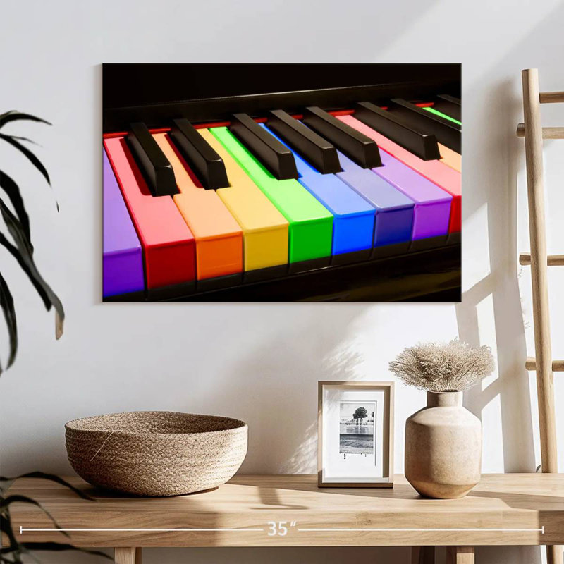 Abarca Rainbow Piano Keys, H 8 po x l 12 po