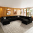 Manuel Oversized 163.2'' Corduroy U Shaped Sofa Livingroom Couch