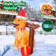 5 FT Christmas Inflatable Dog Standing by “Merry Christmas” Sign with Gift Box & Built-in LED Lights