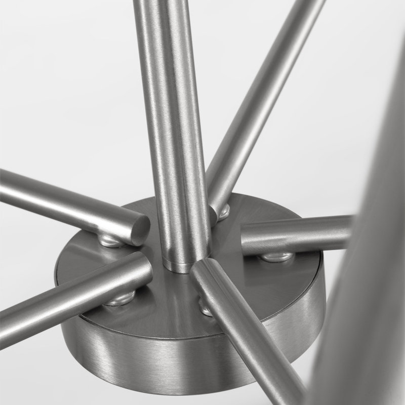 Ender 5 Light Dining Room Chandelier, Brushed Nickel