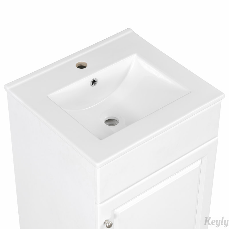 Meuble-lavabo avec lavabo 20 po, Blanc