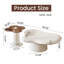 Nesting Coffee Table,Irregular Coffee Table and Side Table for Living Room, Bedroom, Office