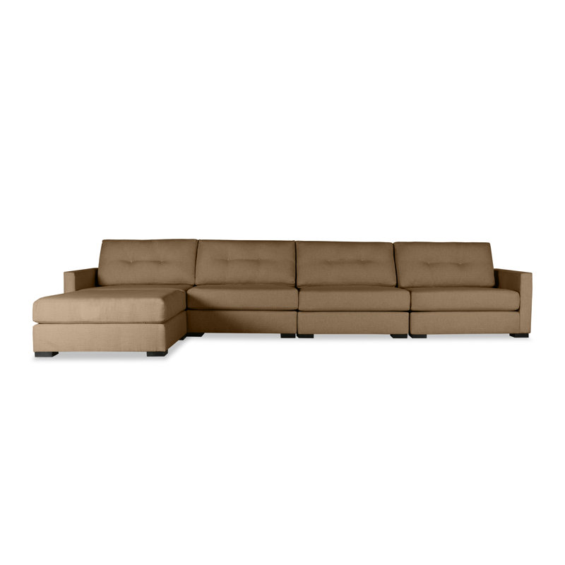 Canapé et méridienne large Revolution Performance Fabrics® de 166 po Bruan, Blanc cassé, Orienté vers la gauche