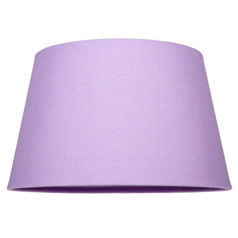 Traditional Linen Fabric Drum Shade for Pendant & Lampshade, Lilac, 19cm H x 30cm W x 30cm D