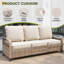 Ensemble de conversation pour patio 7 pièces, canapé 3 places, 2 fauteuils pivotants à 360 °, 2 fauteuils simples et 2 repose-pieds, structure en acier avec transfert de chaleur à grain de bois, coussins en oléfine pour le patio, la cour, le porche et le bord de la piscine