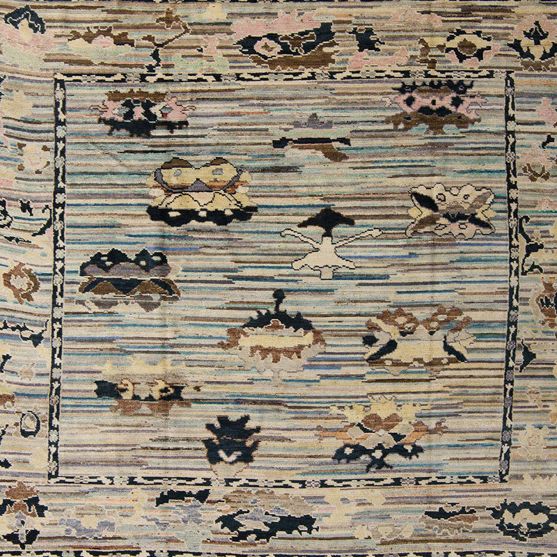 Tapis abstrait moderne 5119, Carré 7 pi