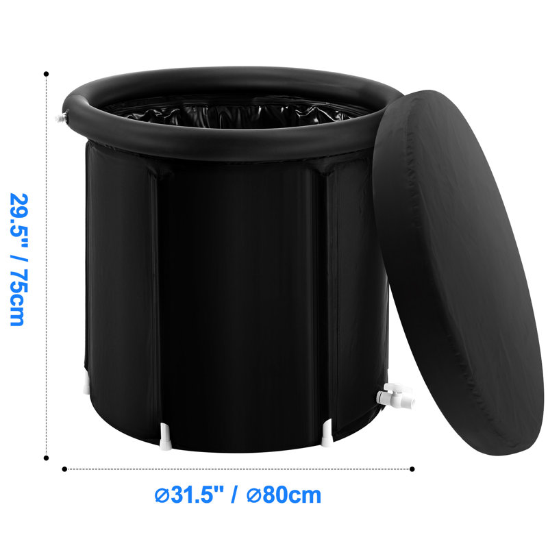 31.5" Inflatable Ice Bath Tub For Athlete Cold Water Therapy, Portable Plunge With Thermal Multi - Layer Design, Easy Installation, Suitable Indoor And Outdoor Use Therapy In Home Or Beach, Support