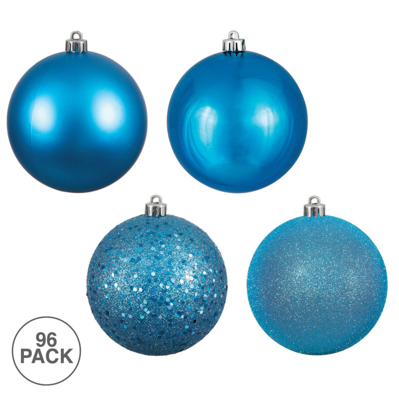 Ornement boule Vickerman, 1.6", Turquoise, 96