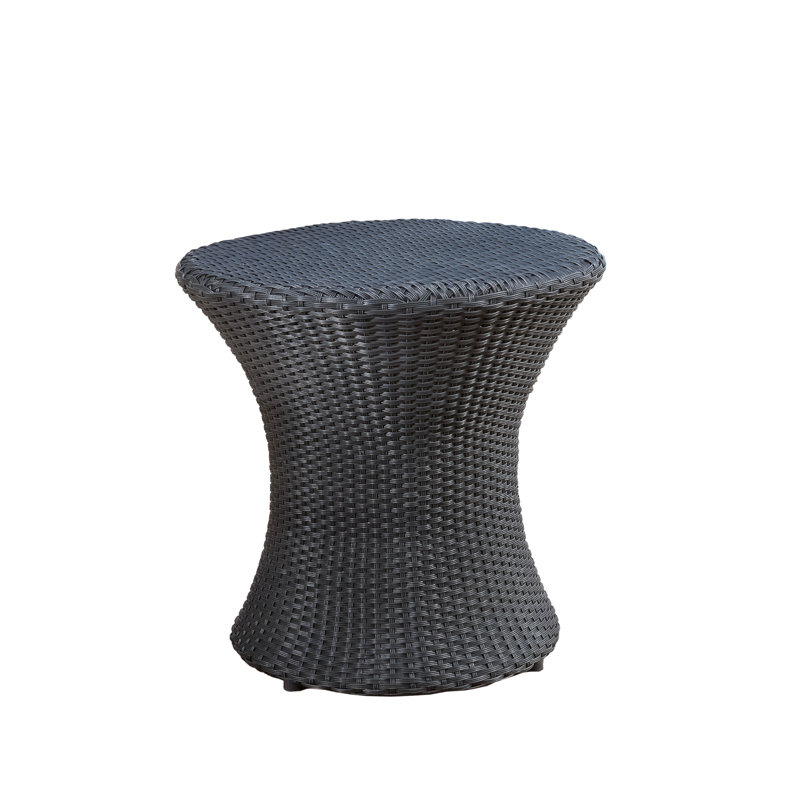 Black Table - No Assembly, 19.4 Inch Deep Accent 19.69 Wide, Black