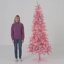 7.5' Pre-Lit Pink Artificial Pine Christmas Tree-32701919