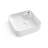 Altair 17'' White Ceramic Square Bathroom Sink with Overflow