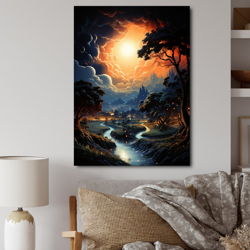 «Lightning Nights Flash II» sur toile, H 32 po x l 24 po x P 1 po