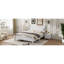 Lit plateforme en bois de style rétro-128625718-128625719