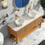 Meubles-lavabos modernes de 152 cm (incluant le meuble et le lavabo) avec rangement