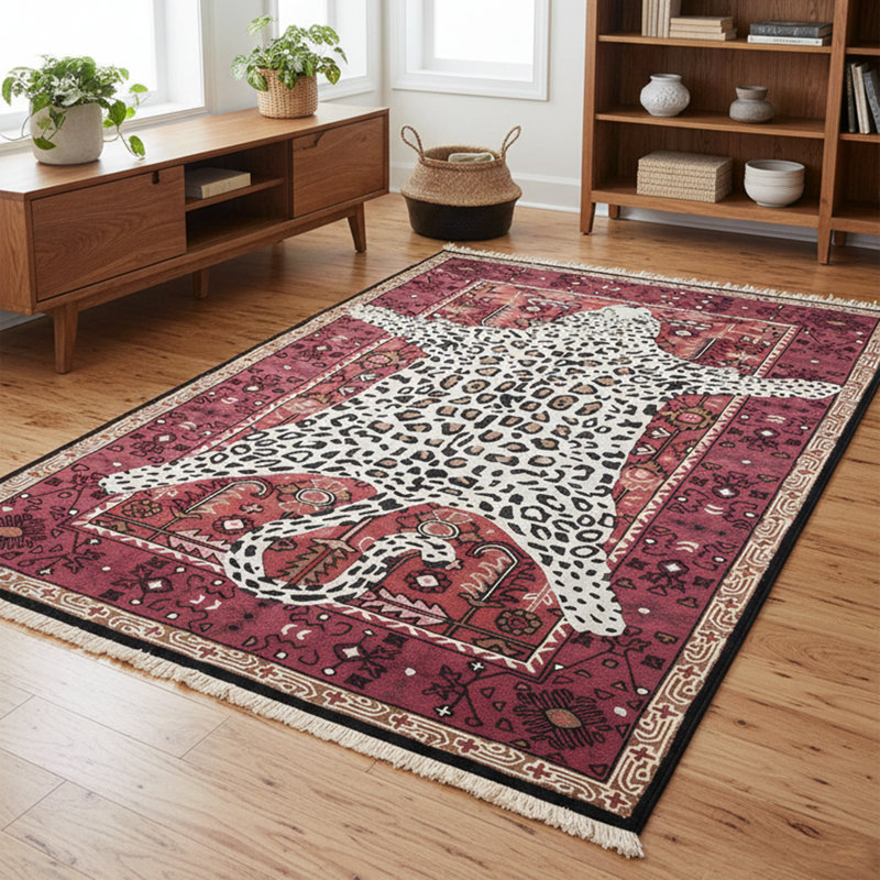 Tapis léopard héritage 5 pi x 8 pi